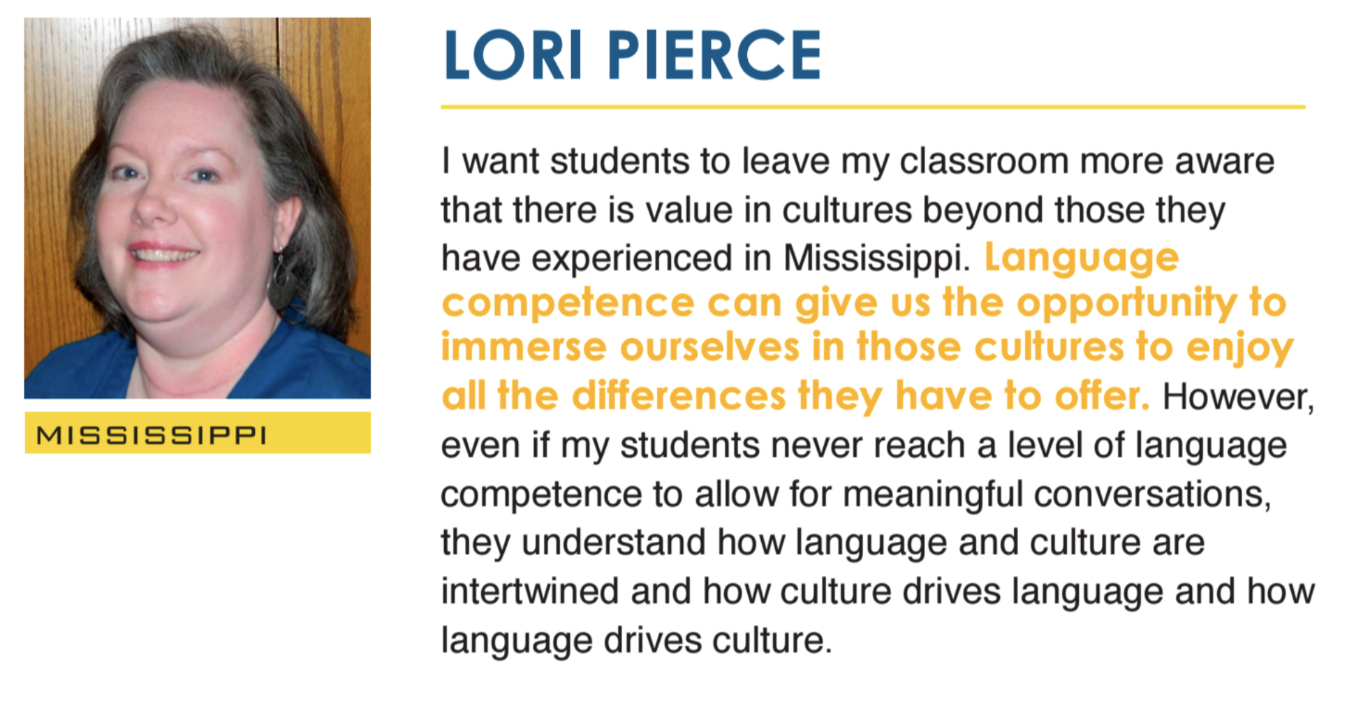 LORI PIERCE LEADS TRAINING FOR MISSISSIPPI WORLD LANGUAGE TEACHERS – MSMS